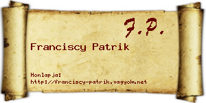 Franciscy Patrik névjegykártya